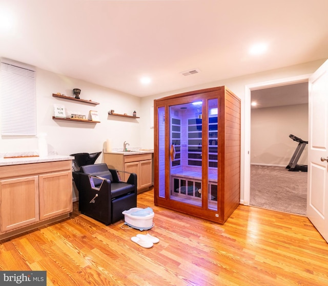 9318 Sydney Way, Laurel, MD 20723 - sitting room featuring visible vents and light wood-style floors