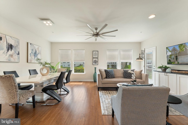 213 Denison St, Fredericksburg, VA 22406 - living area with a wealth of natural light, wood finished floors, and baseboards
