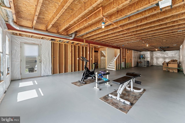 213 Denison St, Fredericksburg, VA 22406 - basement with stairway