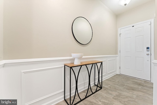 213 Denison St, Fredericksburg, VA 22406 - entryway with wainscoting and a decorative wall
