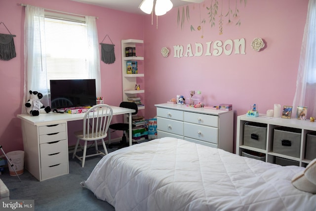 bedroom featuring carpet