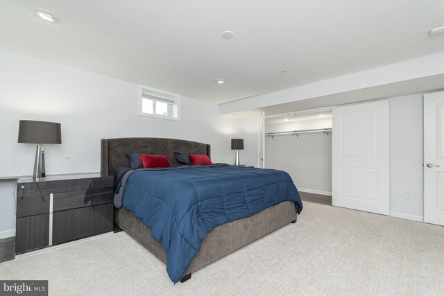 189 Potomac Crossing St, Charles Town, WV 25414 - carpeted bedroom featuring baseboards, a closet, and recessed lighting