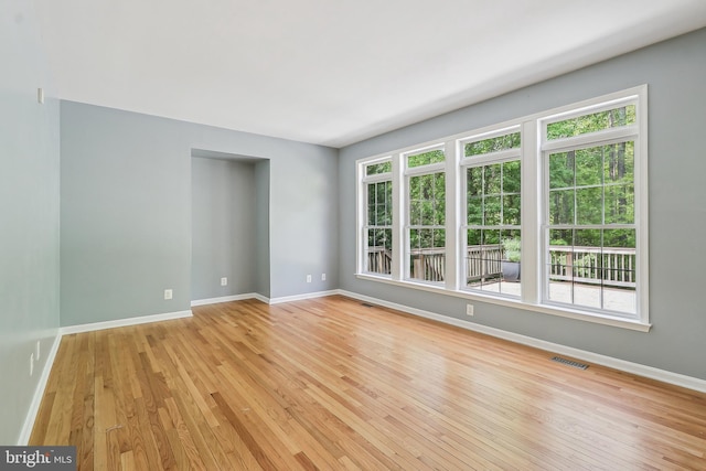 24 Monument Dr, Stafford, VA 22554 - empty room with visible vents, baseboards, and light wood-type flooring
