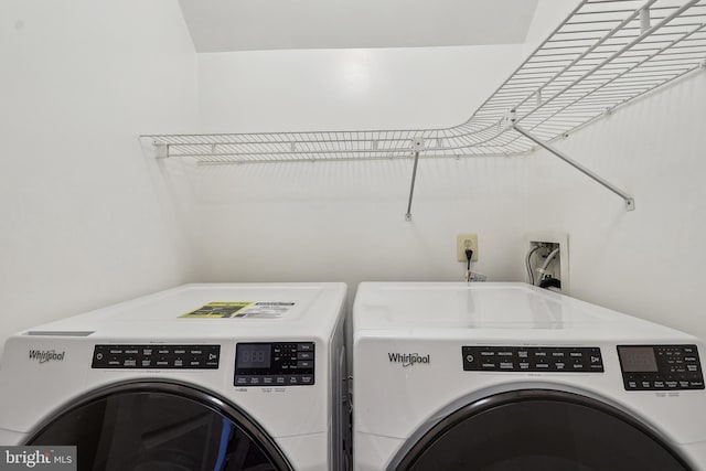 24 Monument Dr, Stafford, VA 22554 - clothes washing area featuring laundry area and washer and dryer