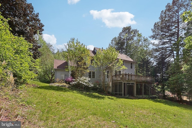 24 Monument Dr, Stafford, VA 22554 - view of yard with a deck and stairway