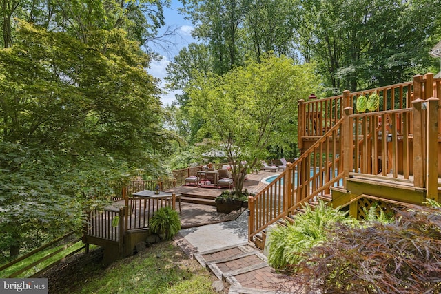 3 Hickory Ln, Chadds Ford, PA 19317 - view of yard featuring a wooden deck