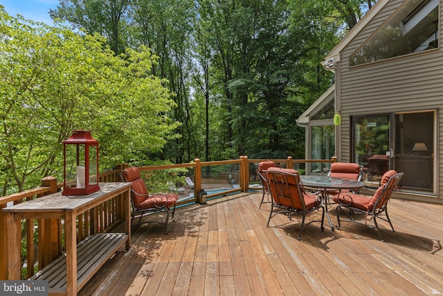3 Hickory Ln, Chadds Ford, PA 19317 - wooden deck featuring outdoor dining space