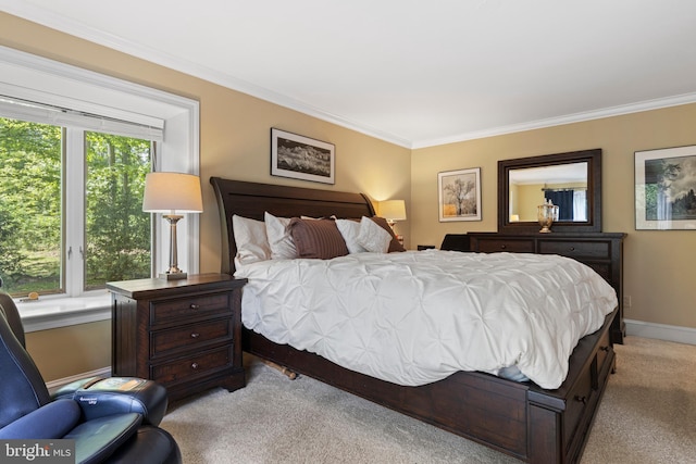 3 Hickory Ln, Chadds Ford, PA 19317 - bedroom with light colored carpet, baseboards, and crown molding