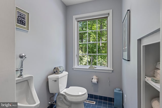 3 Hickory Ln, Chadds Ford, PA 19317 - half bathroom with plenty of natural light, toilet, and tile patterned floors