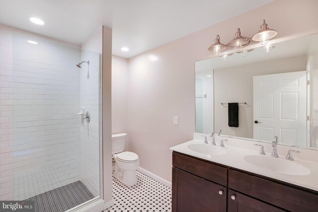2314 Apple Hill Rd, Alexandria, VA 22308 - full bathroom featuring a stall shower, toilet, and a sink