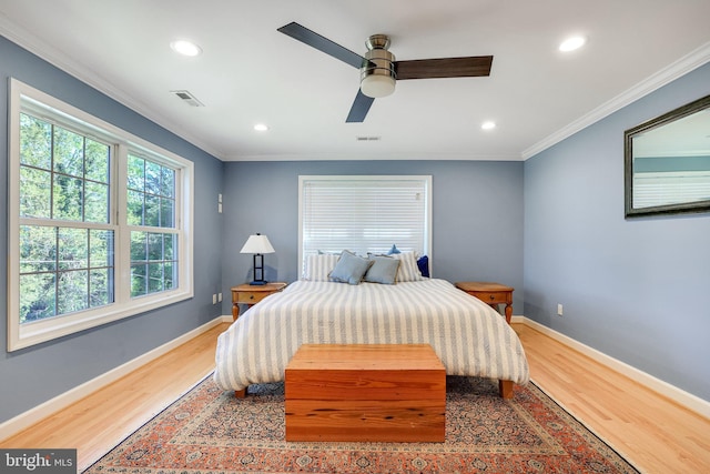 2314 Apple Hill Rd, Alexandria, VA 22308 - bedroom with wood finished floors, recessed lighting, crown molding, and baseboards