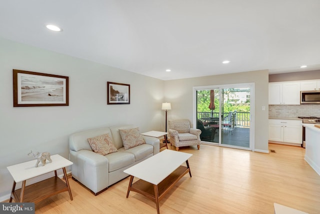 2314 Apple Hill Rd, Alexandria, VA 22308 - living area featuring recessed lighting and light wood-style floors