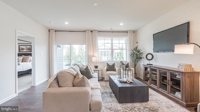 79 Chokeberry Way, Gettysburg, PA 17325 - living room with recessed lighting, wood finished floors, and baseboards