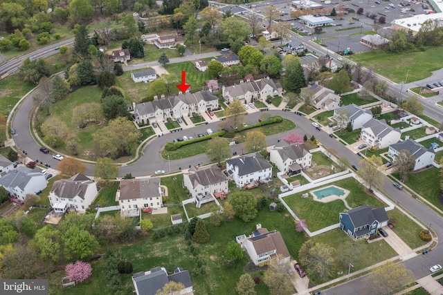 birds eye view of property featuring a residential view