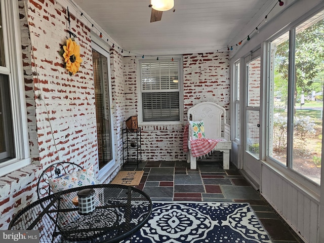 view of sunroom