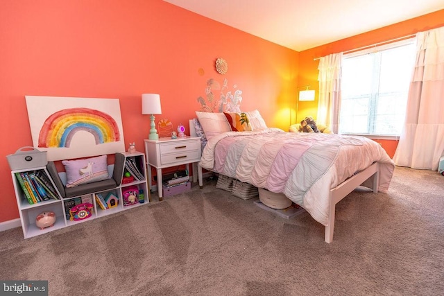view of carpeted bedroom