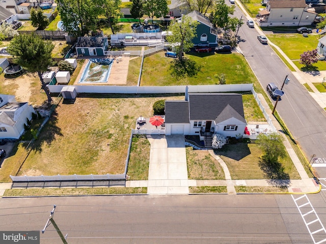 birds eye view of property featuring a residential view