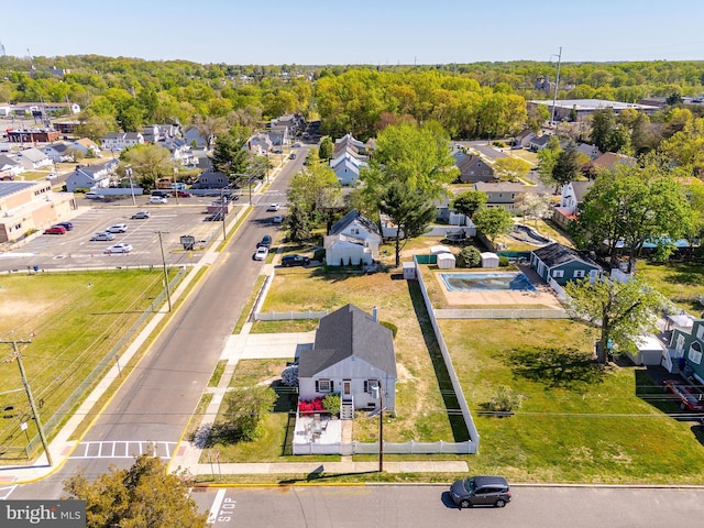 aerial view featuring a residential view