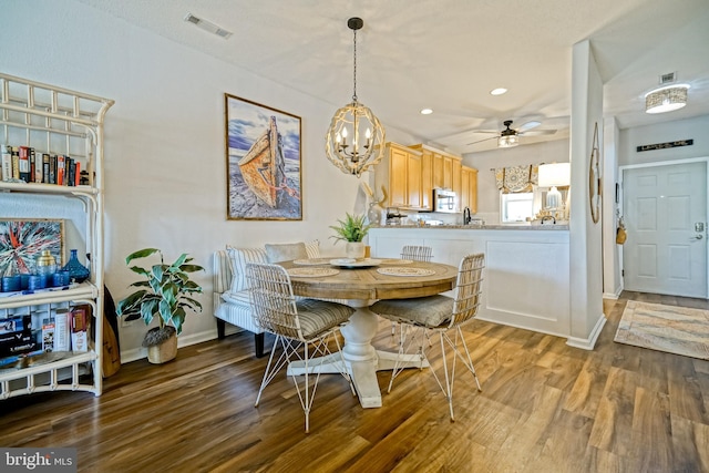 33192 N Village Loop Unit 5204, Lewes, DE 19958 - dining room featuring recessed lighting, visible vents, wood finished floors, and baseboards
