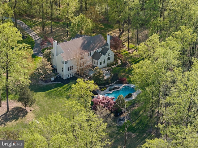 4064 Howell Rd, Malvern, PA 19355 - birds eye view of property featuring a wooded view