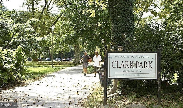 view of community sign