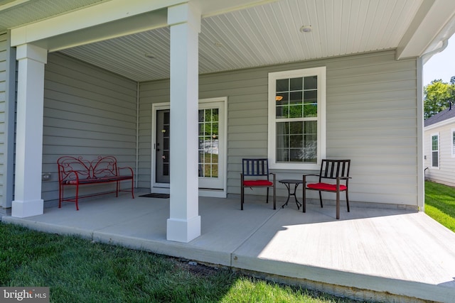 view of patio / terrace with a porch