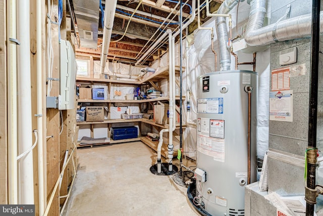 storage featuring water heater