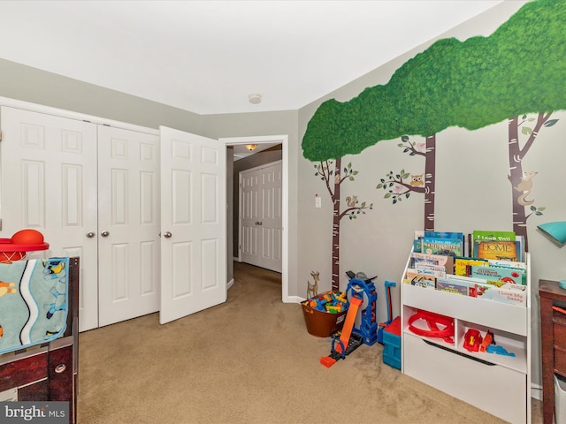 playroom with carpet
