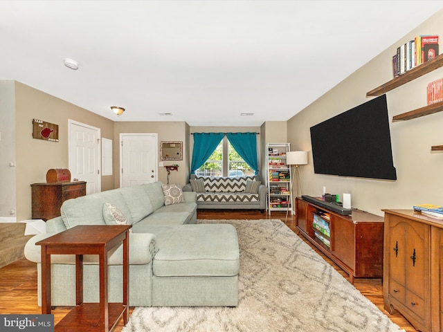 living room featuring wood finished floors