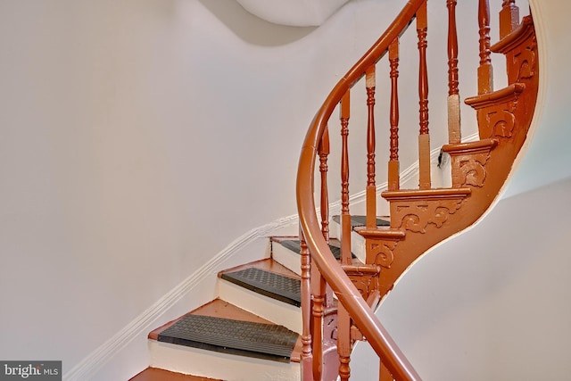view of staircase