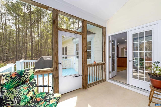 view of sunroom / solarium