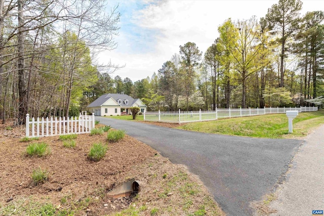 view of road with driveway