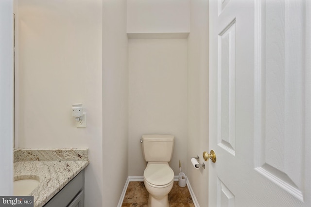 168 Sequester Dr, Stafford, VA 22556 - bathroom with vanity, baseboards, toilet, and tile patterned floors