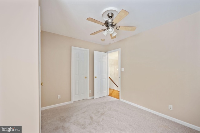 168 Sequester Dr, Stafford, VA 22556 - unfurnished bedroom with carpet flooring, baseboards, and ceiling fan