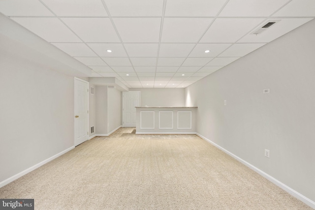 168 Sequester Dr, Stafford, VA 22556 - unfurnished room featuring light carpet, recessed lighting, baseboards, and a drop ceiling