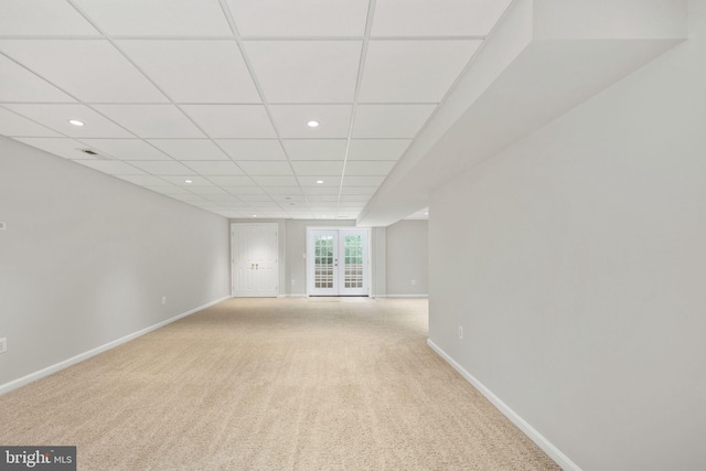 168 Sequester Dr, Stafford, VA 22556 - unfurnished room featuring carpet, baseboards, recessed lighting, and a paneled ceiling