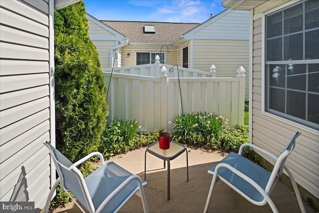 view of patio / terrace with fence