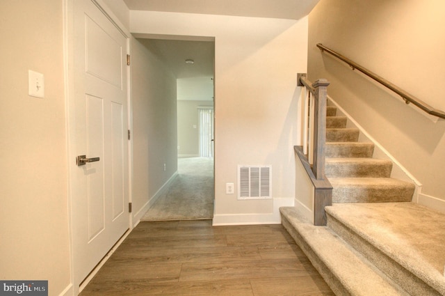 110 Fletcher Cir, Middletown, DE 19709 - stairway with wood finished floors and baseboards