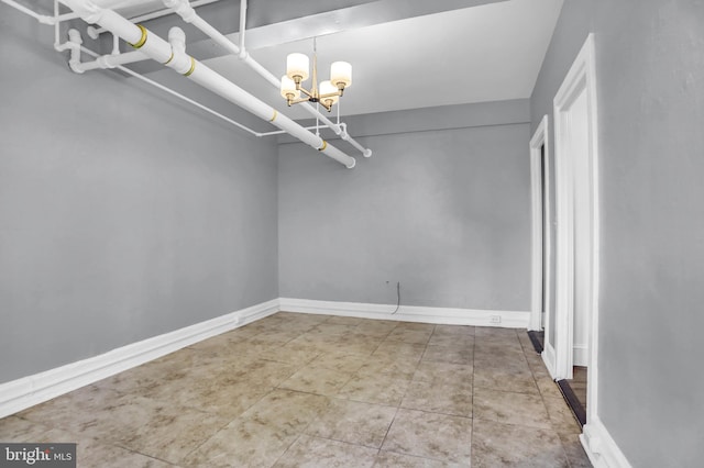 101 W 39th St Unit 101, Baltimore, MD 21210 - unfurnished dining area with a chandelier