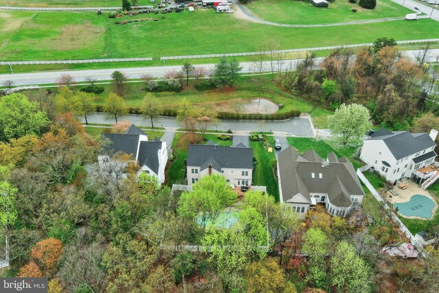 aerial view with a residential view
