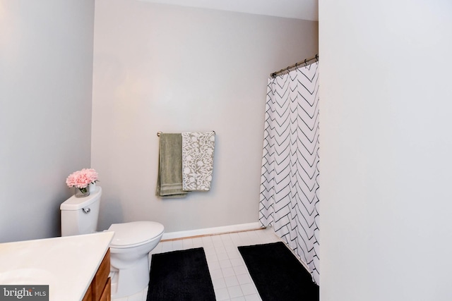 full bathroom featuring vanity and toilet