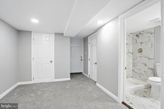 1212 Primrose Ave, Baltimore, MD 21237 - interior space with recessed lighting, carpet flooring, and baseboards