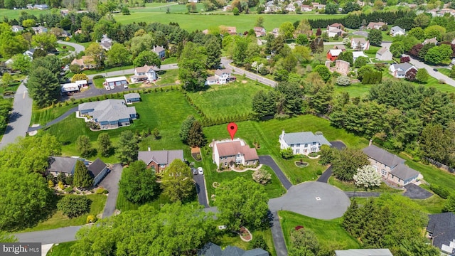 drone / aerial view featuring a residential view