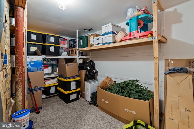 view of storage area