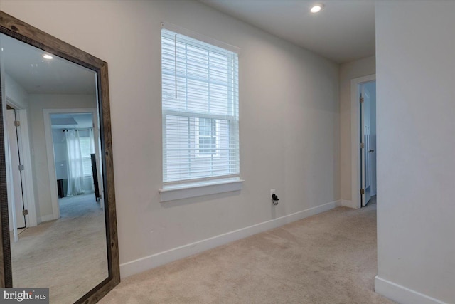 5735 River Shark Ln, Waldorf, MD 20602 - hall featuring healthy amount of natural light, carpet, baseboards, and recessed lighting