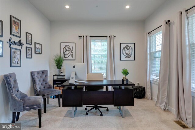 5735 River Shark Ln, Waldorf, MD 20602 - carpeted home office with recessed lighting