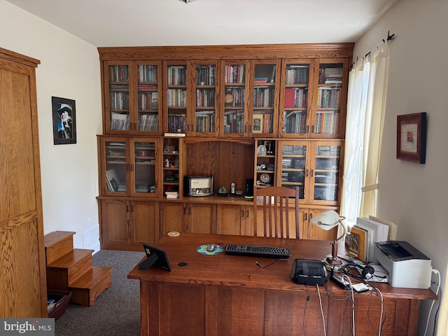 view of carpeted office
