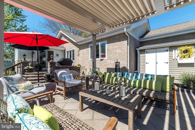 view of patio / terrace with outdoor lounge area