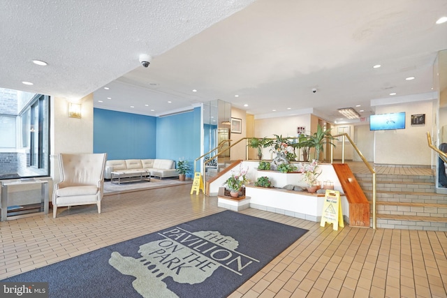 community lobby featuring stairs