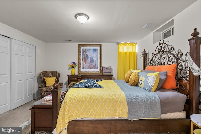 6028 Toomey Ln, Elkridge, MD 21075 - bedroom with carpet floors, visible vents, and a closet